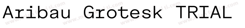 Aribau Grotesk TRIAL Rg字体转换